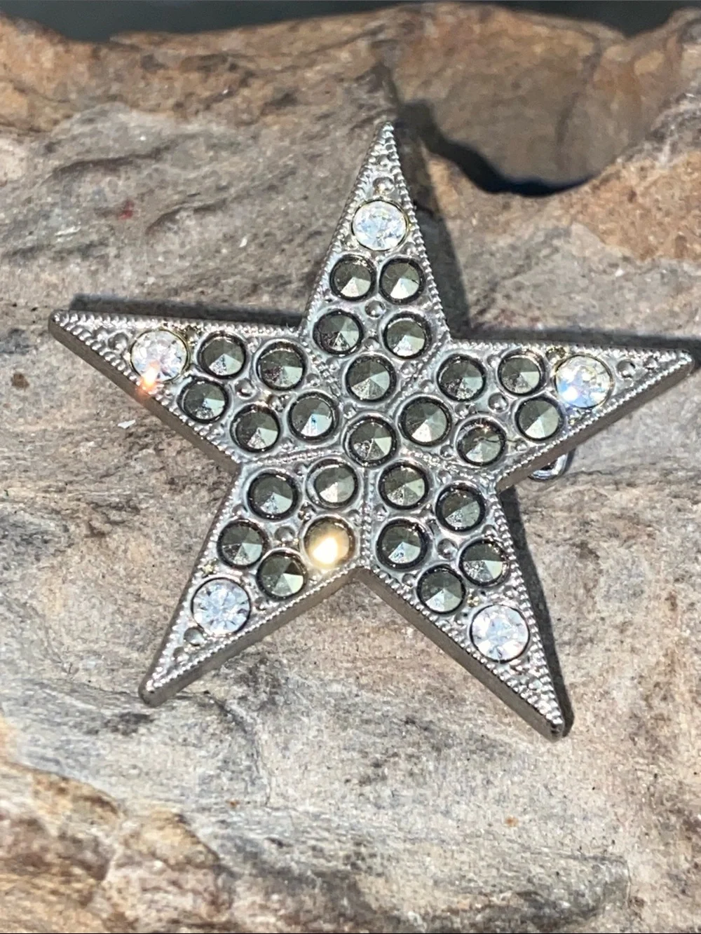 Vintage 80s 1928 Brand Star Shaped Rhinestone Broach
